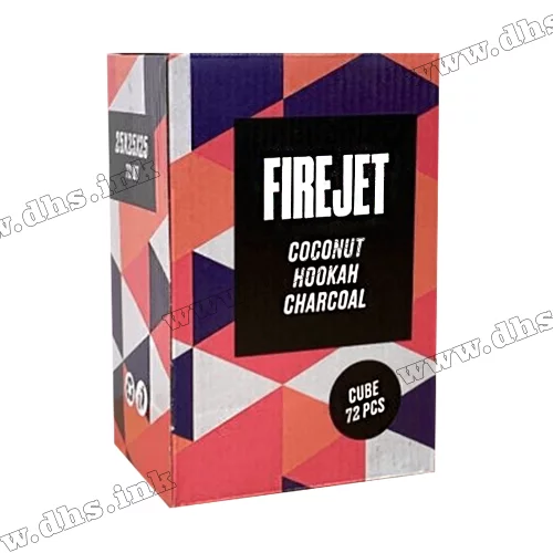 Уголь для кальяна Firejet 25 мм, 1 кг (72шт)