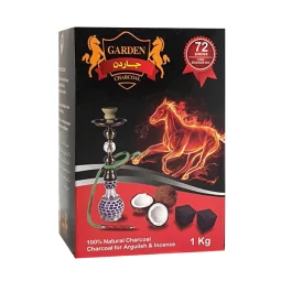 Вугілля для кальяну Garden (Гарден) 25 мм, 1 кг (72шт)