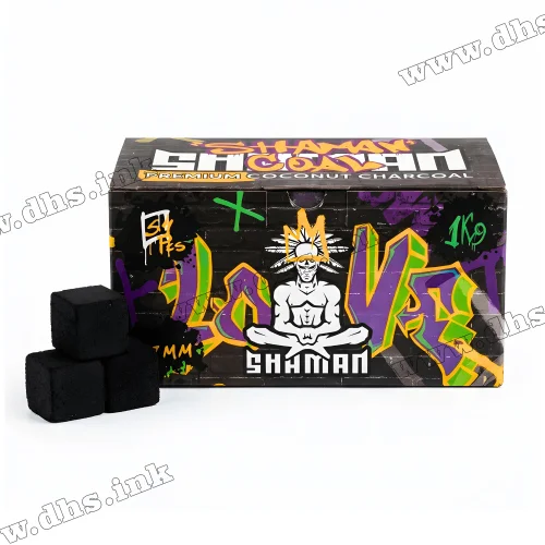 Уголь для кальяна Shaman (Шаман) 27 мм, 1 кг (54шт)