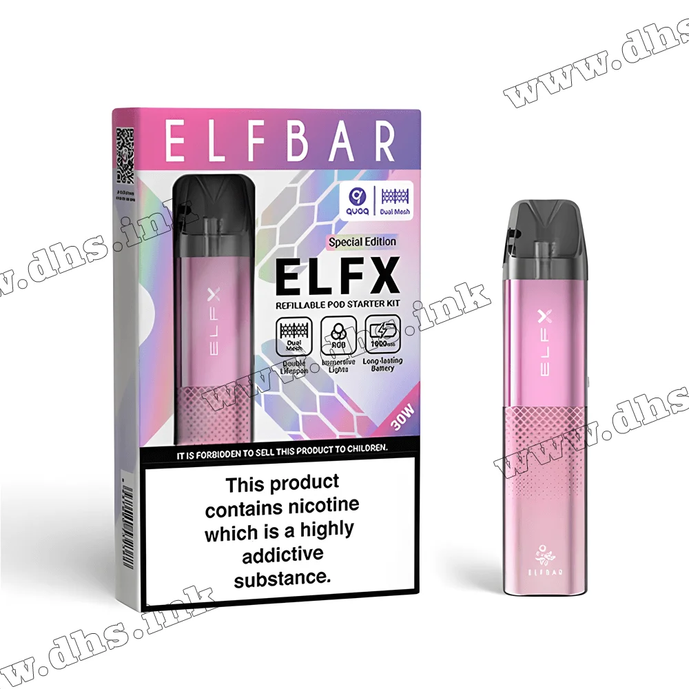 Багаторазова електронна сигарета - Elf Bar ELFX Pod Kit 1000 мАг (Pink)