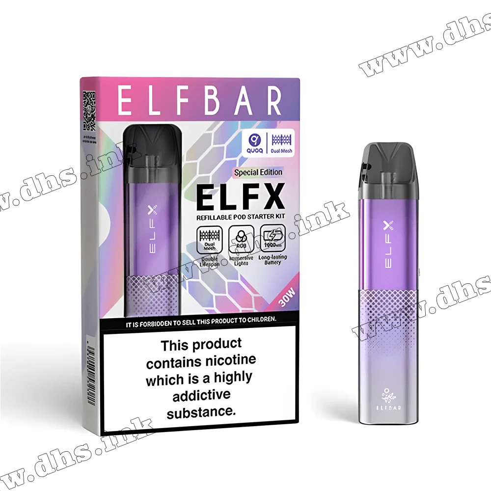 Багаторазова електронна сигарета - Elf Bar ELFX Pod Kit 1000 мАг (Purple)