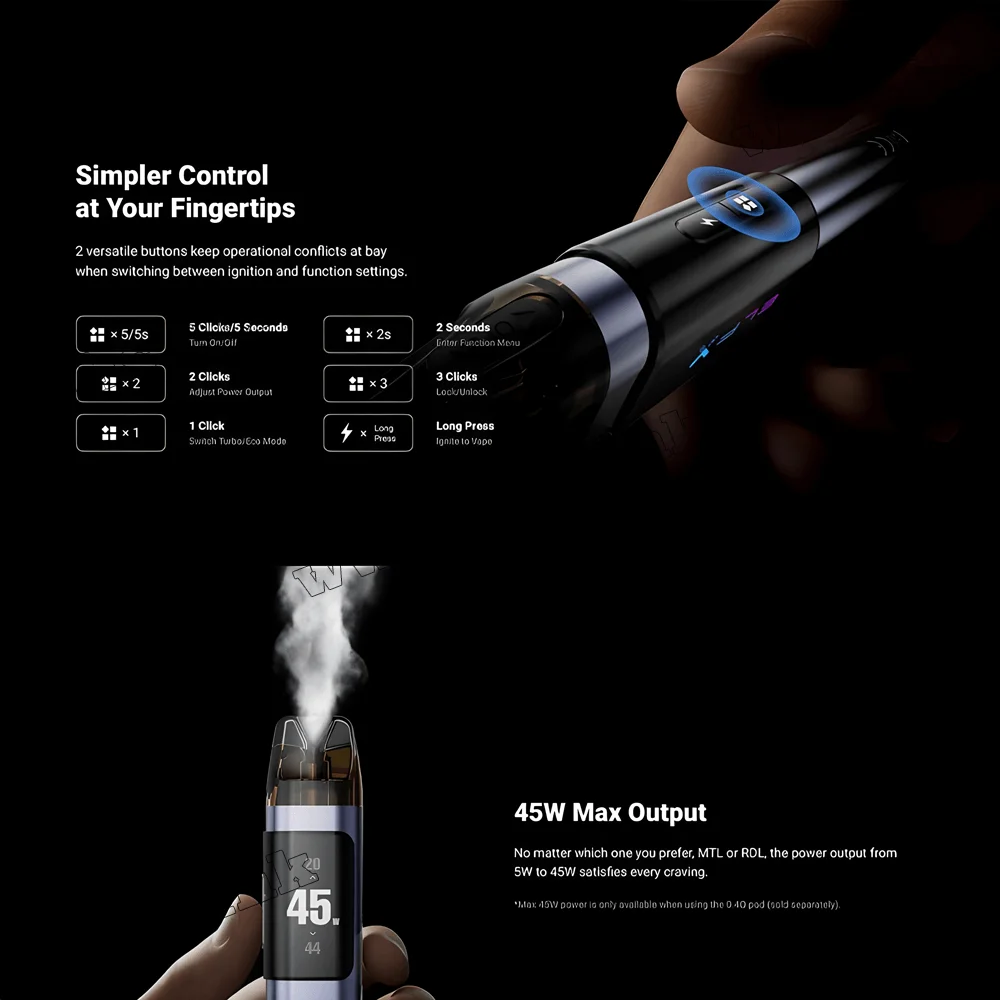 Багаторазова електронна сигарета - Elf Bar ELFX Pro Pod Kit 1200 мАг (Grey)