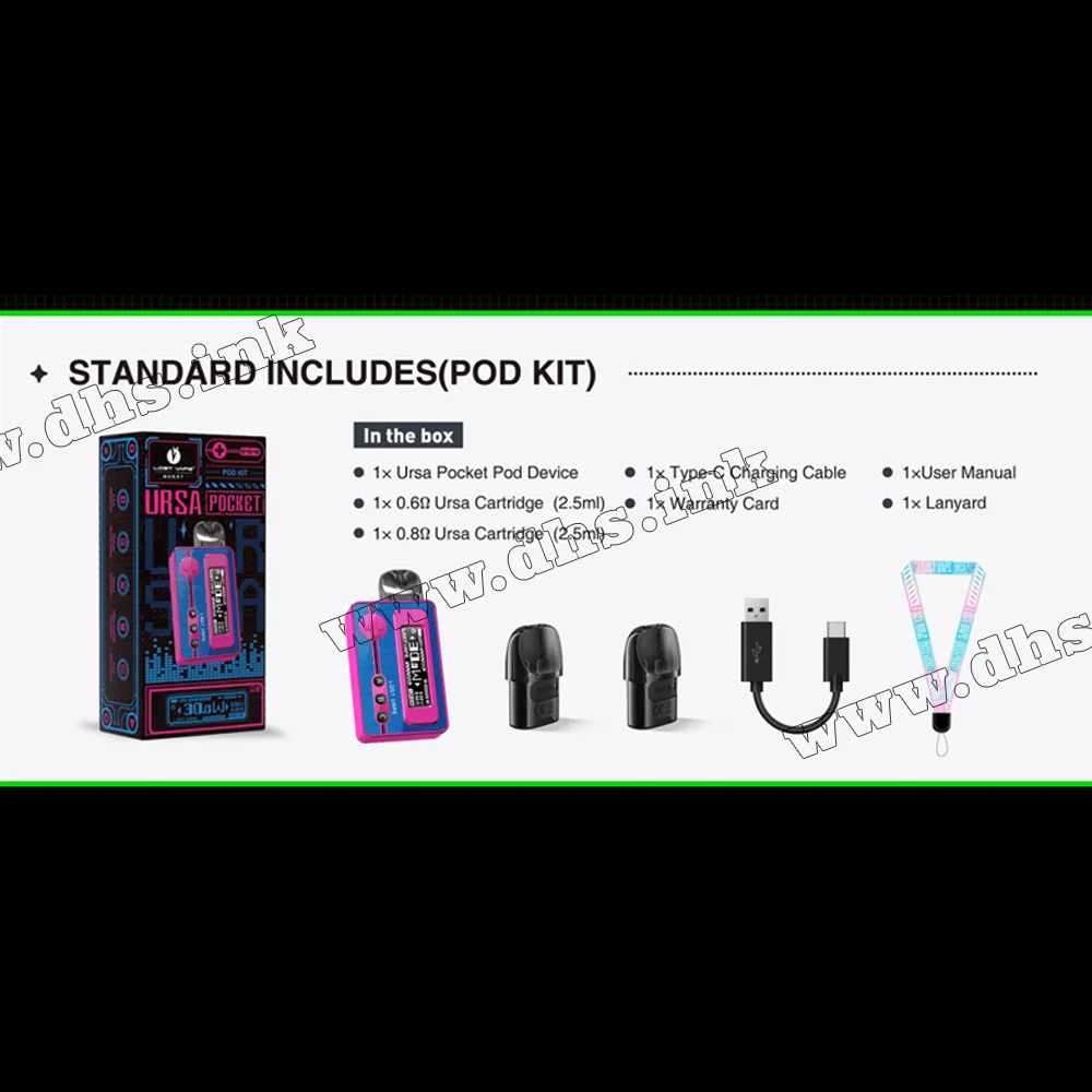 Багаторазова електронна сигарета - Lost Vape Ursa Pocket Pod Kit 1200 мАг (Ice Blade)