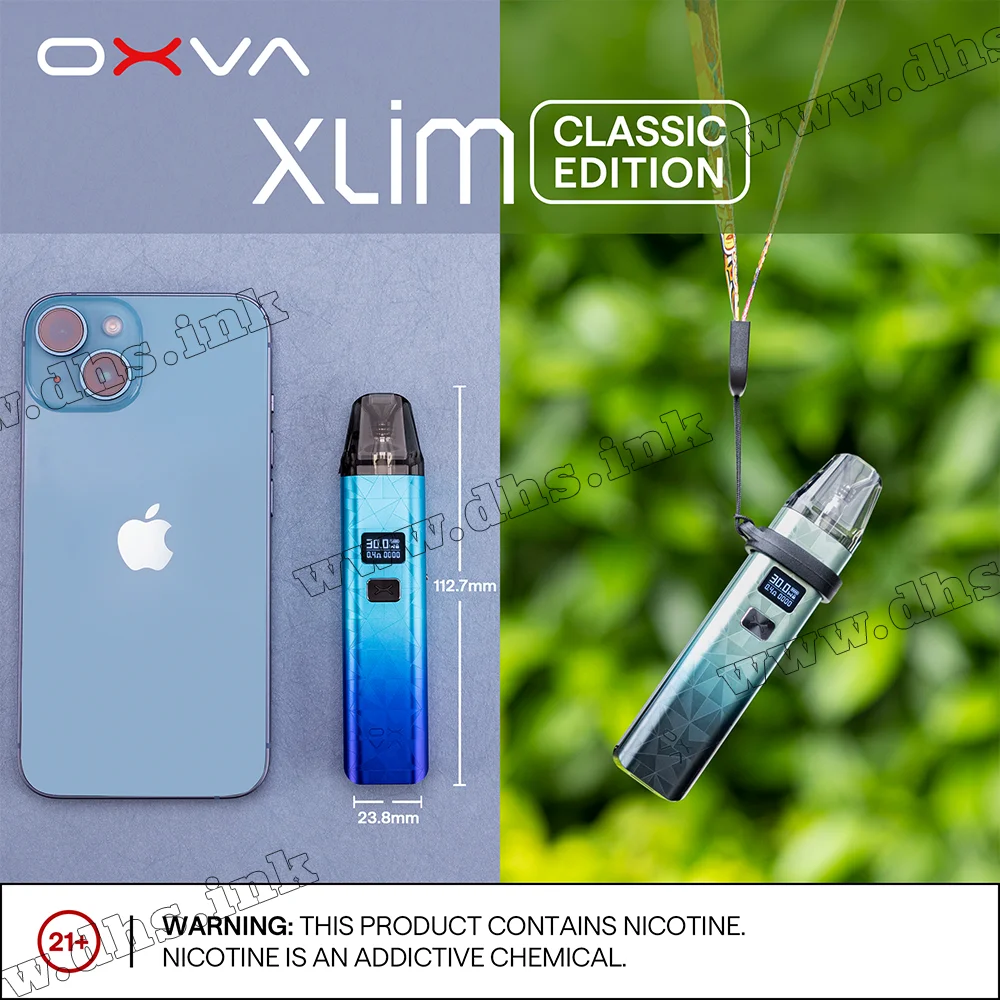Багаторазова електронна сигарета - OXVA Xlim Classic Edition Pod Kit 1000 мАг (Gradient Green)