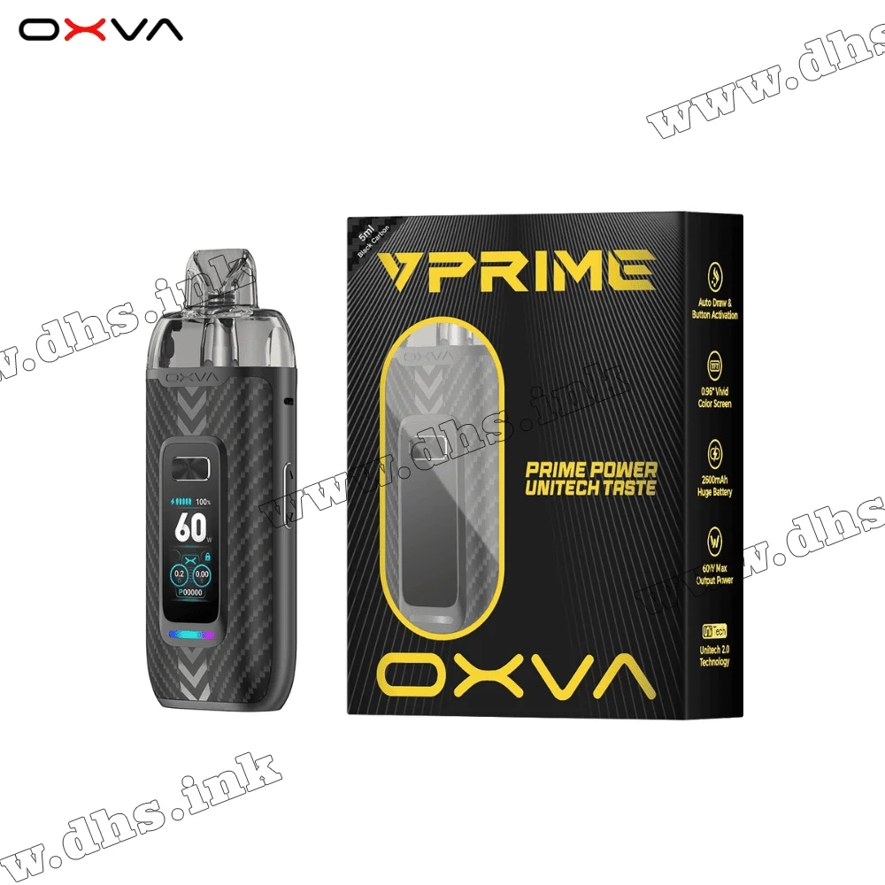 Многоразовая электронная сигарета - OXVA PRIME Pod Kit 2600 мАч (Black Carbon)