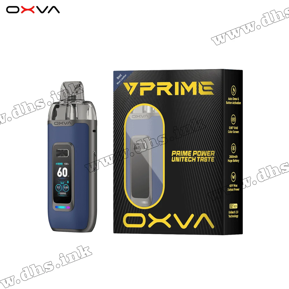 Многоразовая электронная сигарета - OXVA PRIME Pod Kit 2600 мАч (Blue Leather)