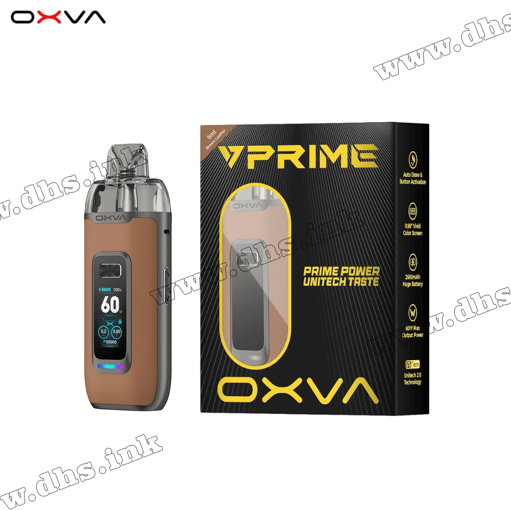 Многоразовая электронная сигарета - OXVA PRIME Pod Kit 2600 мАч (Brown Leather)