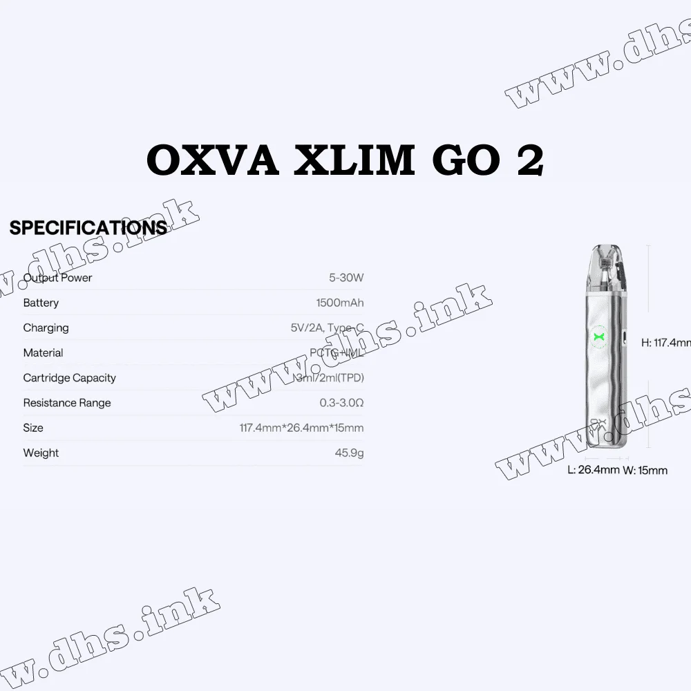 Многоразовая электронная сигарета - OXVA Xlim Go 2 Pod Kit 1500 мАч (Metal Blue) Многоразовая электронная сигарета - OXVA Xlim Go 2 Pod Kit 1500 мАч (Metal Blue)