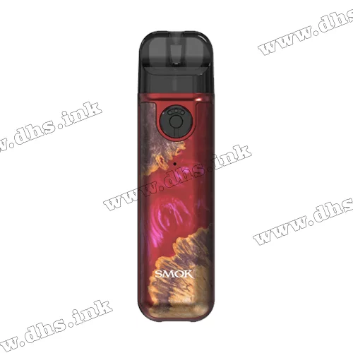 Многоразовая электронная сигарета - Smok Novo 4 Mini Pod Kit 900 мАч (Red Stabilizing Wood)