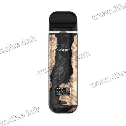 Багаторазова електронна сигарета - Smok Novo X Pod Kit 800 мАч (Black Stabilizing Wood)