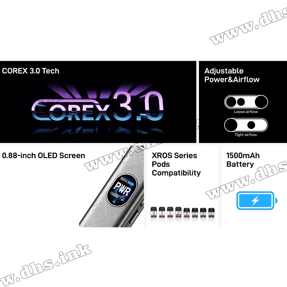 Багаторазова електронна сигарета - Vaporesso XROS 5 Pod Kit 1500 мАг (Opal Pink)