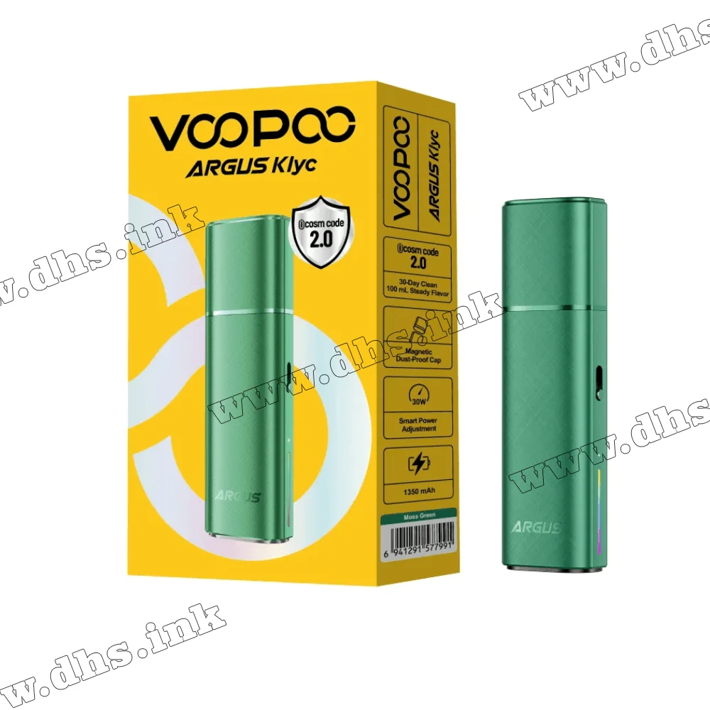 Многоразовая электронная сигарета - Voopoo Argus Klyc Pod Kit 1350 мАч (Moss Green)