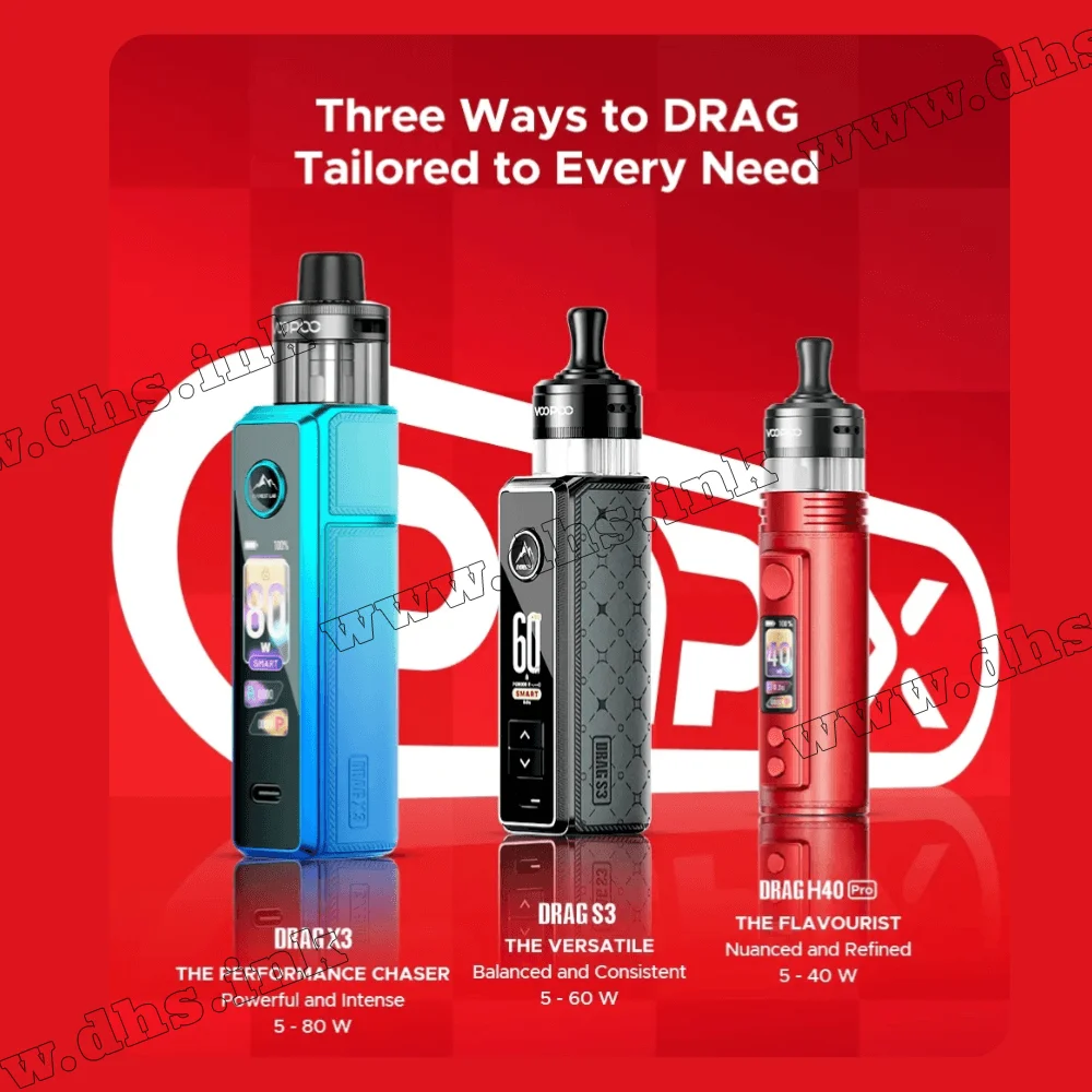 Многоразовая электронная сигарета - Voopoo Drag H40 Pro Pod Kit 2450 мАч (Lake Blue)