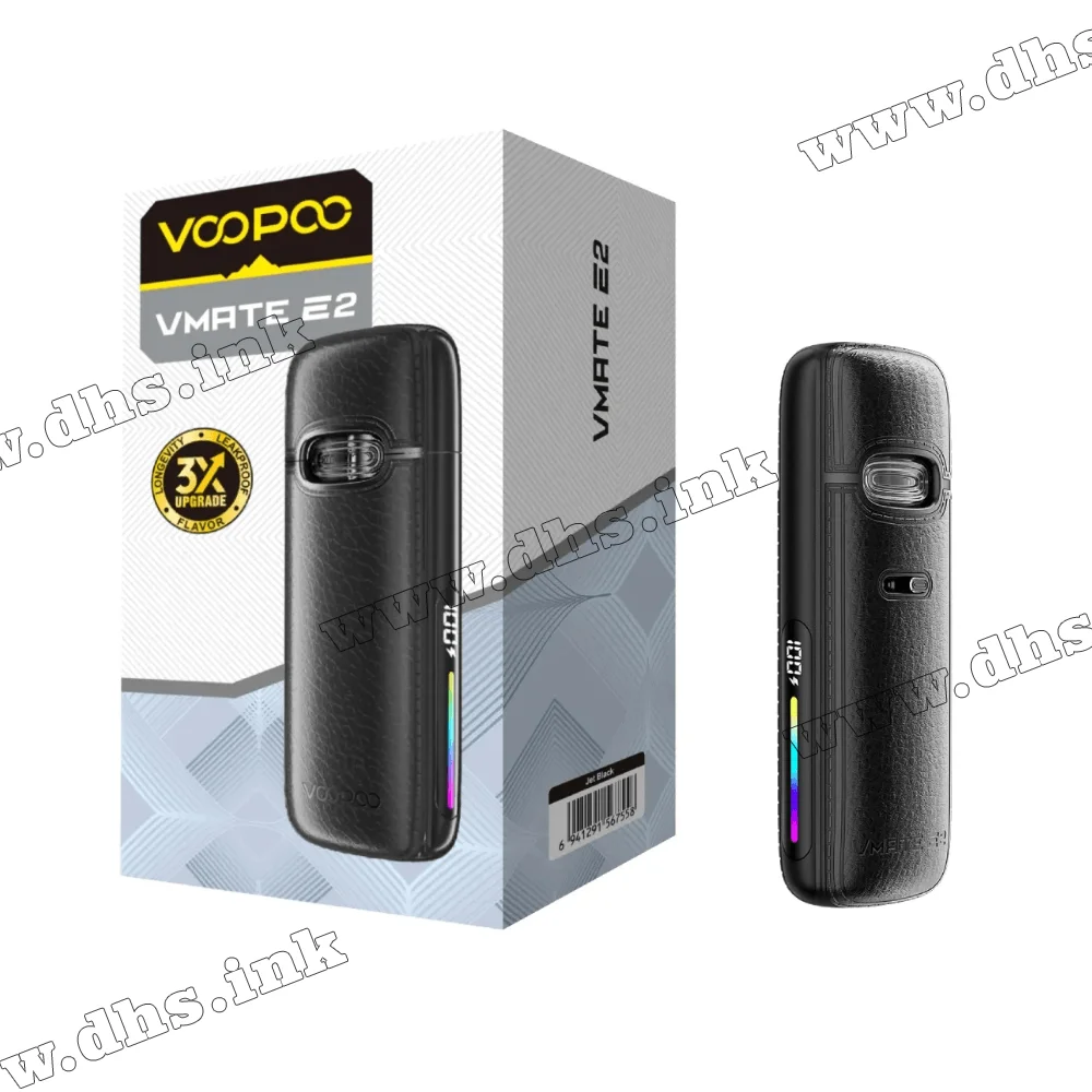 Многоразовая электронная сигарета - Voopoo VMATE E2 Pod Kit 1500 мАч (Jet Black)