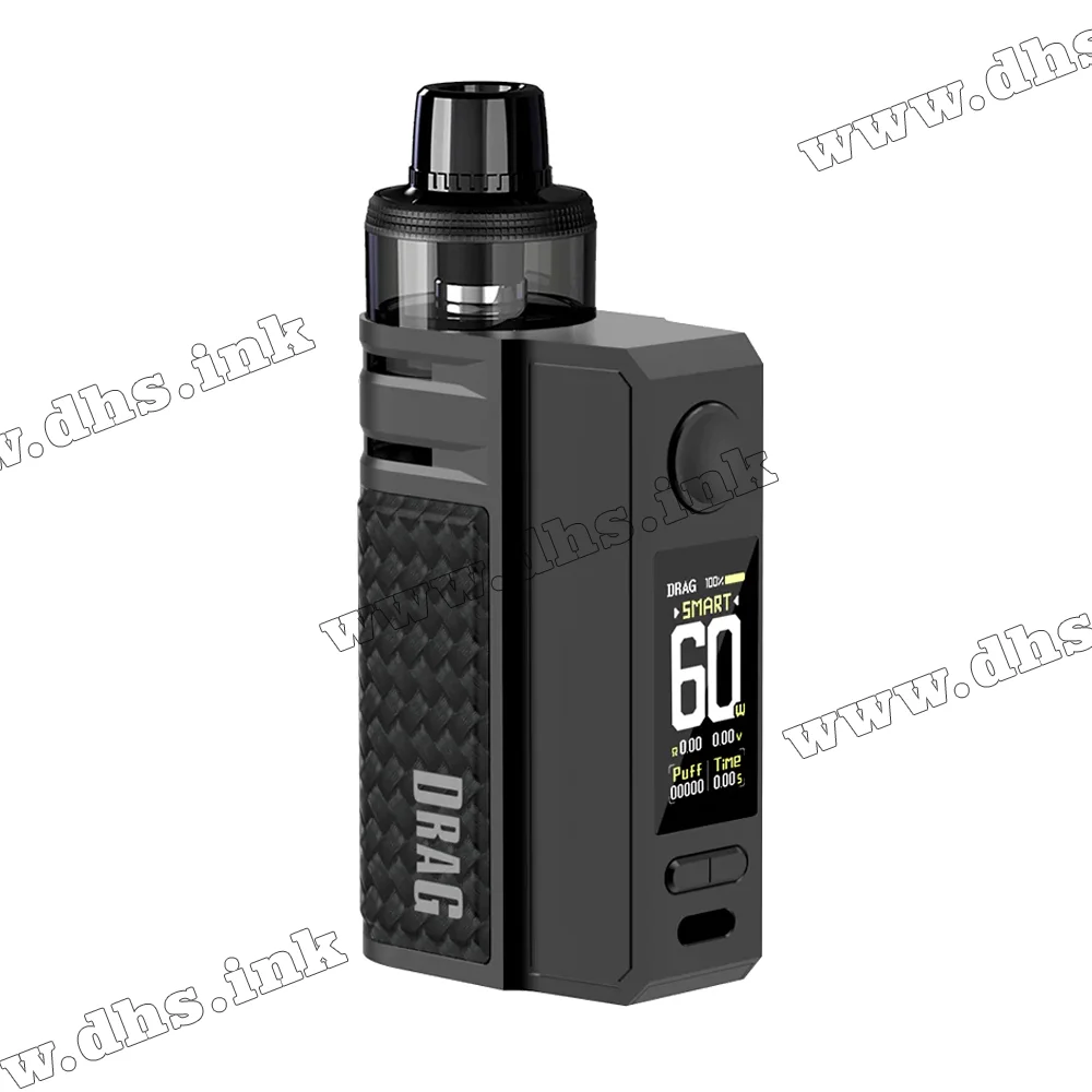 Багаторазова електронна сигарета - Voopoo Drag E60 Pod Kit 2550 мАч (Carbon Fiber)