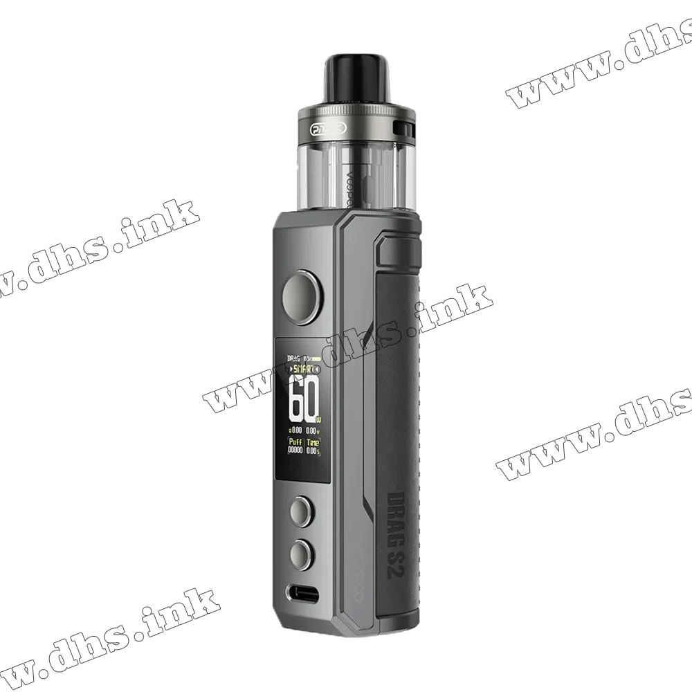 Багаторазова електронна сигарета - Voopoo Drag S2 Pod Kit 2500 мАг (Grey Metal)