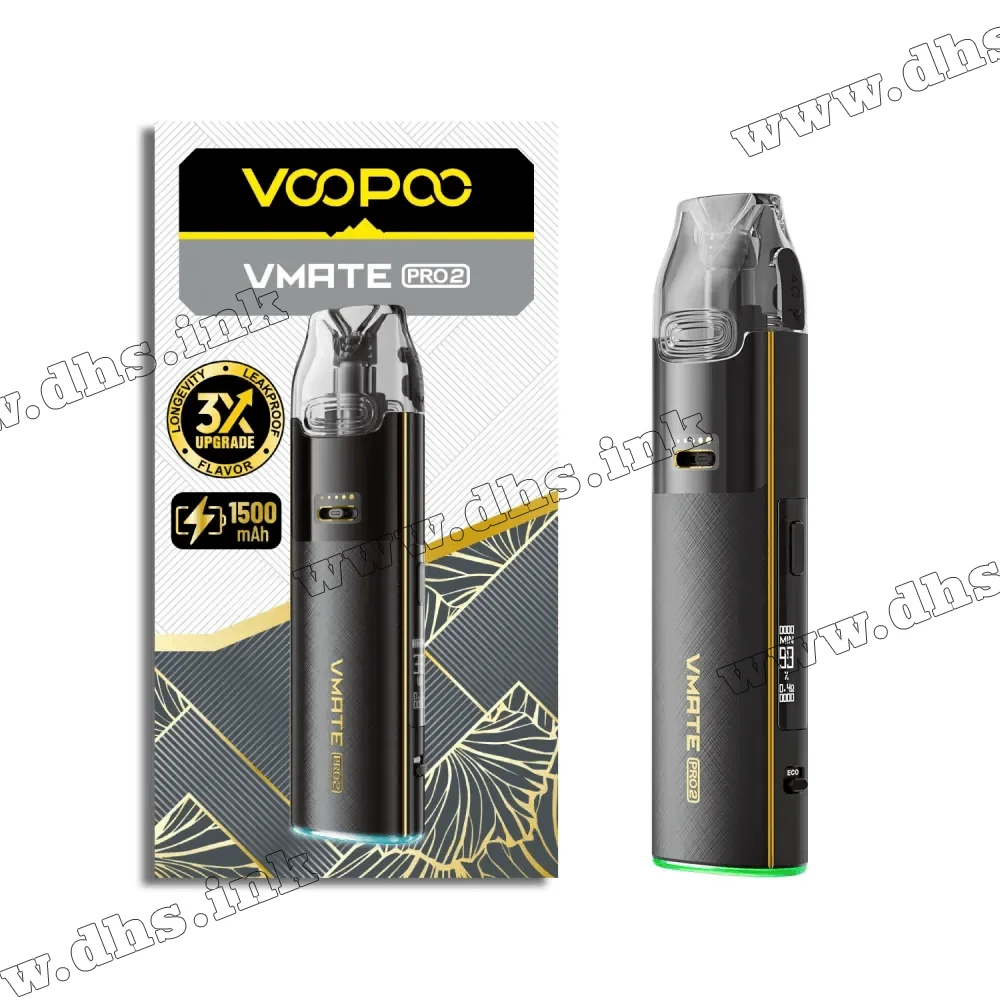 Багаторазова електронна сигарета - Voopoo VMATE Pro 2 Pod Kit 1500 мАг (Gilt Black)
