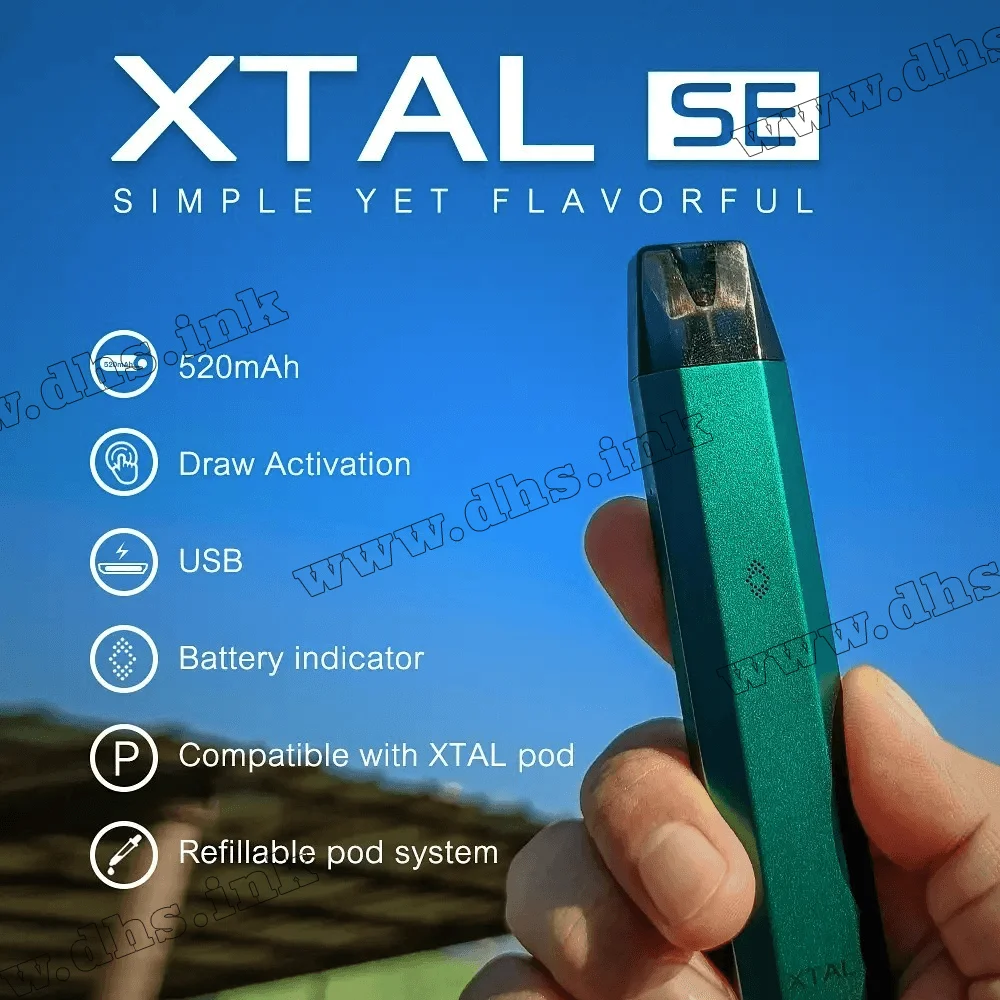 Багаторазова електронна сигарета - ZQ Xtal SE Plus Kit 800 мАг (Teal)