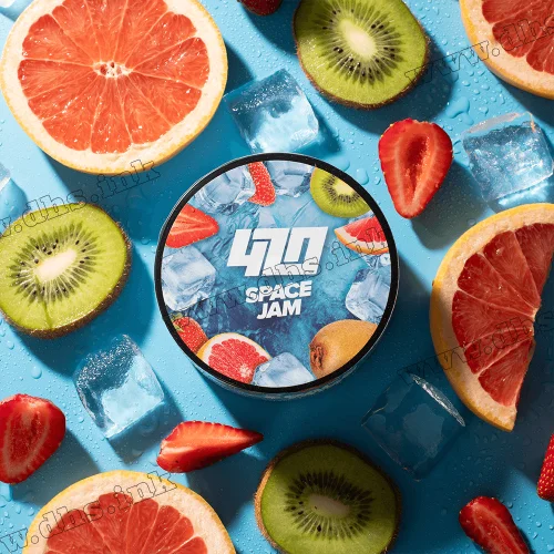 Табак 420 (medium) Frost Line - Space Jam (Грейпфрут, Клубника, Киви, Лед) 250г