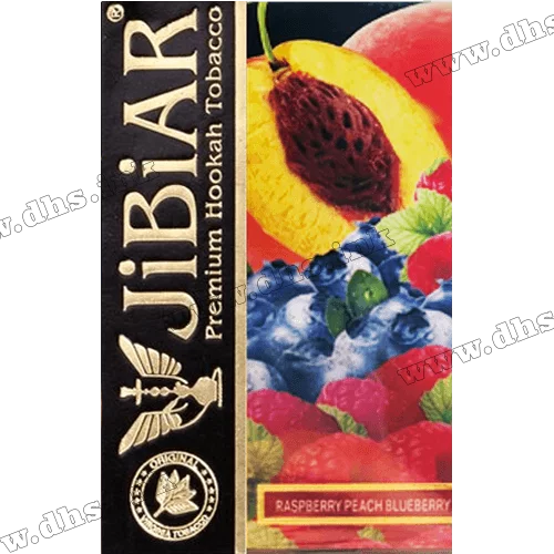 Тютюн Jibiar (Джибіар) - Raspberry Peach Blueberry (Малина, Персик, Чорниця) 50г