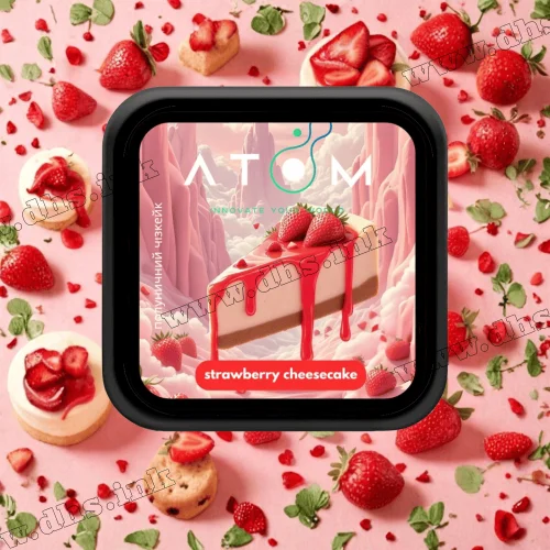 Табак Atom (Атом) - Strawberry Cheesecake (Клубничный Чизкейк) 200г Табак Atom (Атом) - Strawberry Cheesecake (Клубничный Чизкейк) 200г