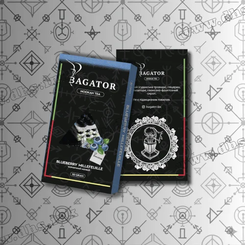 Безтютюнова суміш Bagator (Багатор) - Blueberry Millefeuille (Чорничний Мільфей) 50г