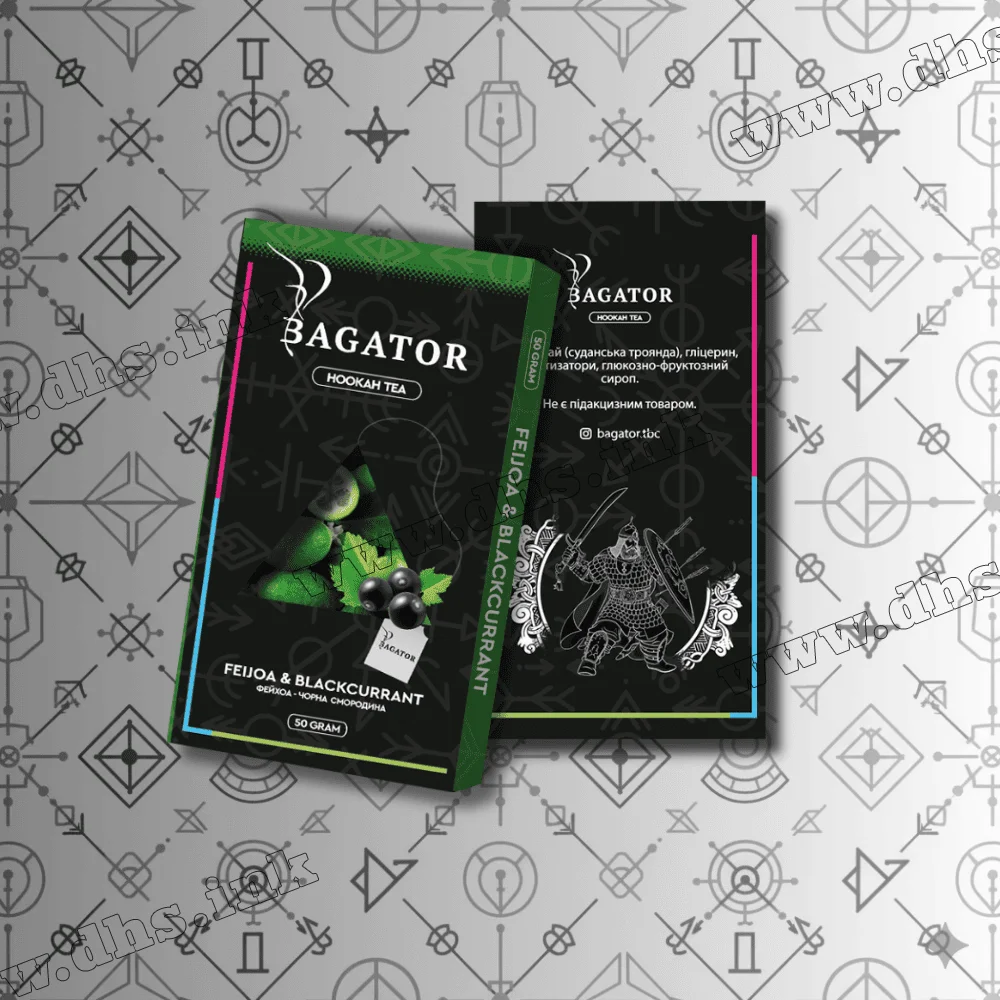 Безтютюнова суміш Bagator (Багатор) - Feijoa Blackcurrant (Фейхоа, Чорна Смородина) 50г Безтютюнова суміш Bagator (Багатор) - Feijoa Blackcurrant (Фейхоа, Чорна Смородина) 50г