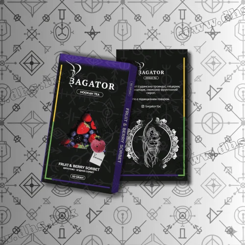 Безтютюнова суміш Bagator (Багатор) - Fruit Berry Sorbet (Фруктовий, Ягідний Сорбет) 50г