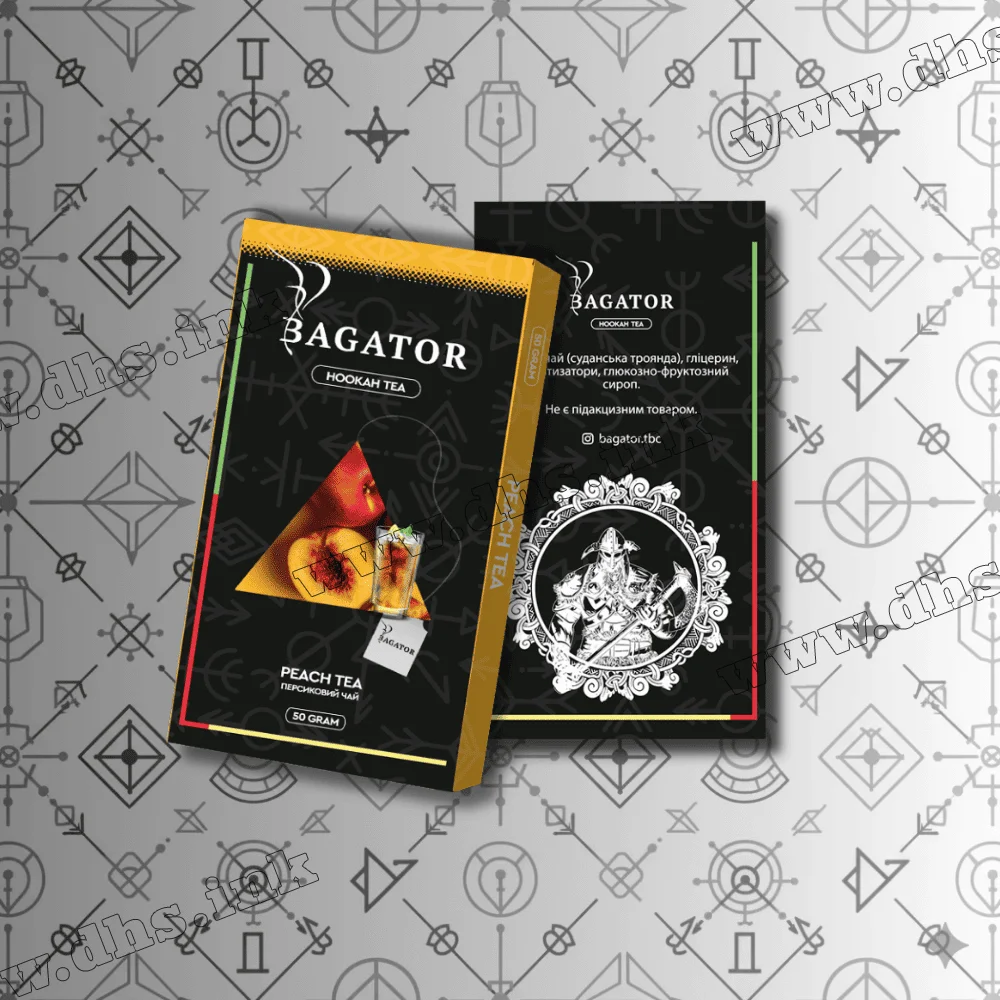 Безтютюнова суміш Bagator (Багатор) - Peach Tea (Персиковий Чай) 50г