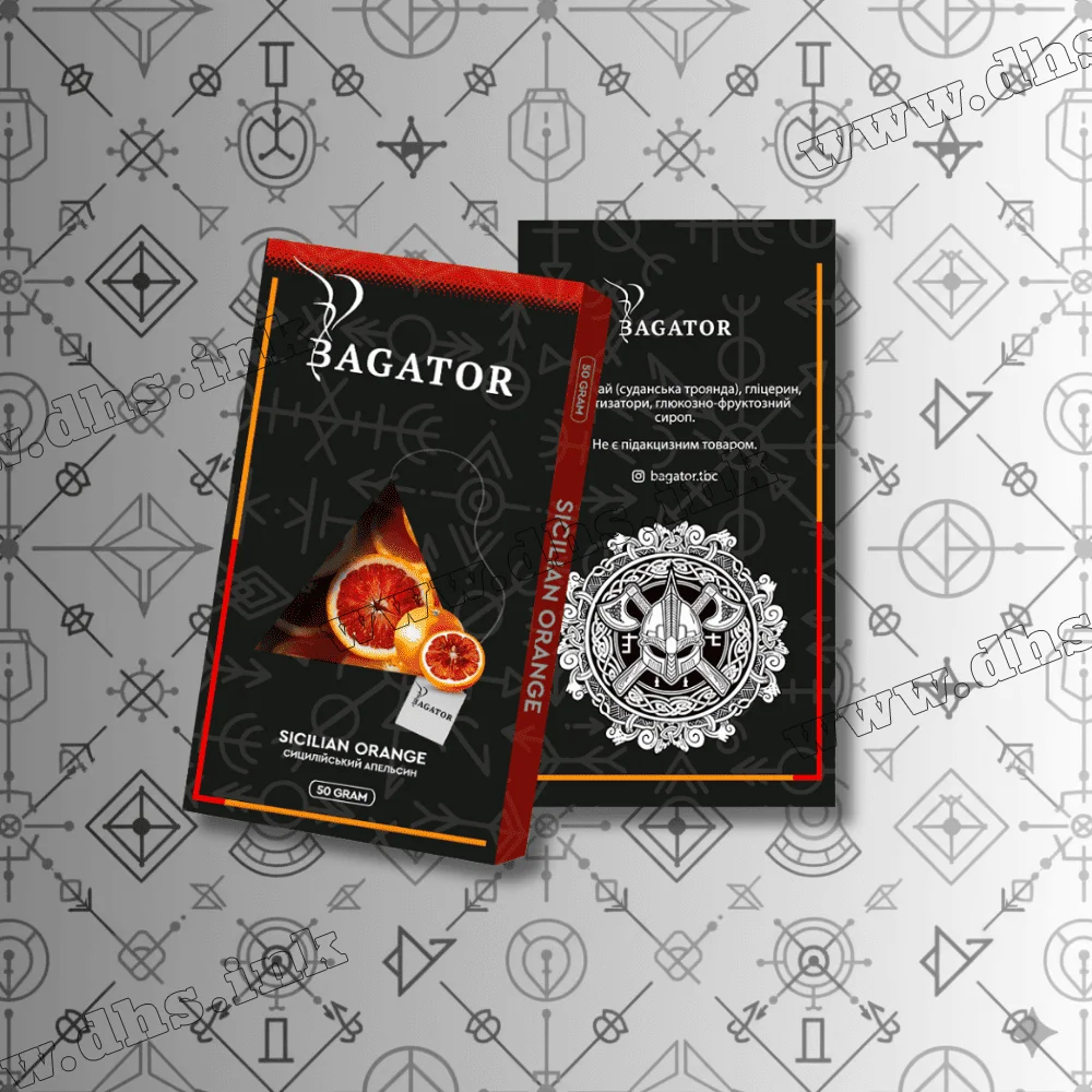 Безтютюнова суміш Bagator (Багатор) - Sicilian Orange (Сицилійський Апельсин) 50г Безтютюнова суміш Bagator (Багатор) - Sicilian Orange (Сицилійський Апельсин) 50г