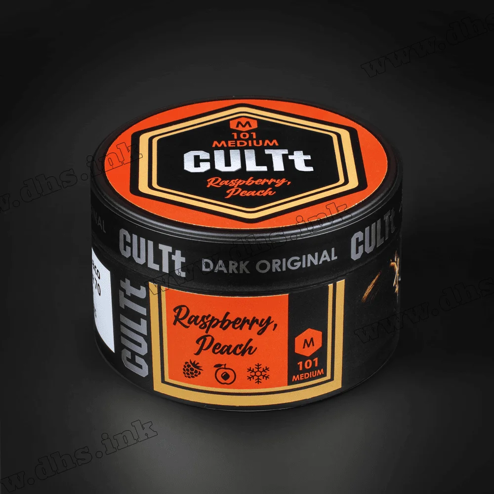 Табак CULTt (Культ) Medium - M101 Raspberry Peach (Малина, Персик) 100г Табак CULTt (Культ) Medium - M101 Raspberry Peach (Малина, Персик) 100г