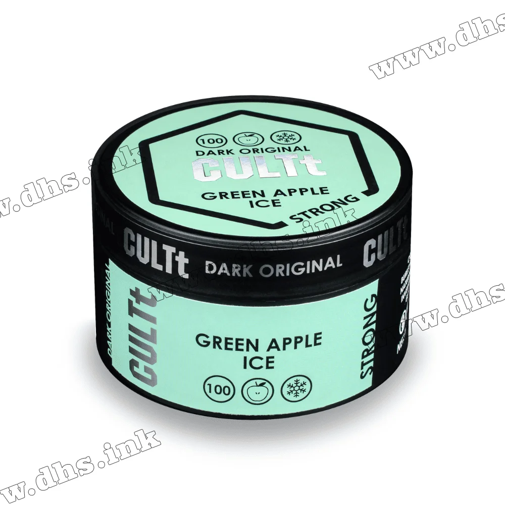Табак CULTt (Культ) Strong - DS100 Green Apple Ice (Зеленое Яблоко, Лед) 100г