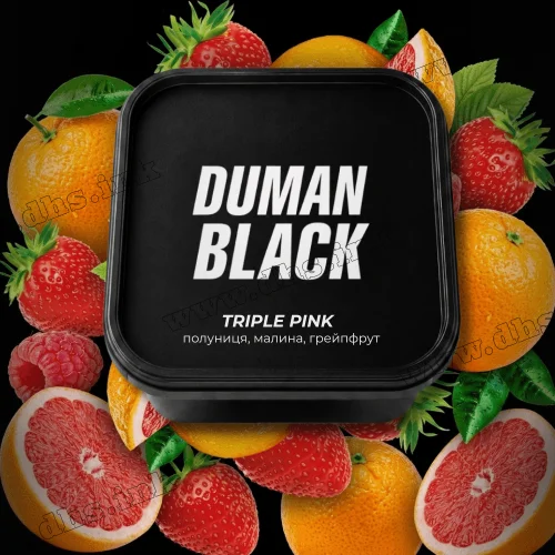 Табак Duman Black (Думан Блэк) - Triple Pink (Клубника, Малина, Грейпфрут) 200г