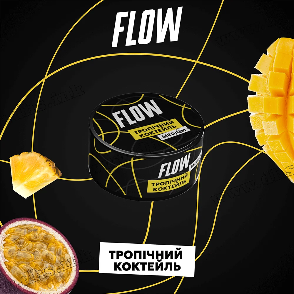 Табак Flow (Флоу) - Тропический Коктейль (Ананас, Маракуйя) 100г Табак Flow (Флоу) - Тропический Коктейль (Ананас, Маракуйя) 100г