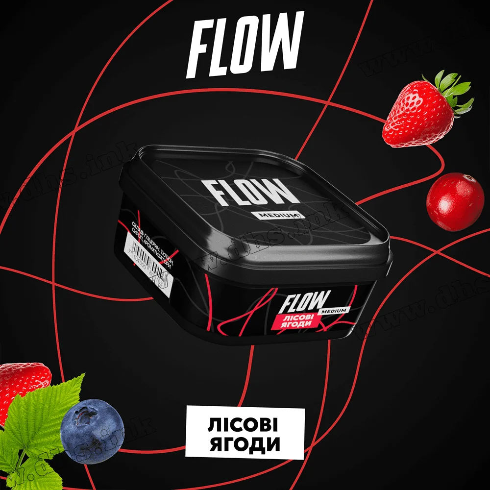 Тютюн Flow (Флоу) - Лісові Ягоди (Чорниця, Полуниця, Журавлина) 250г