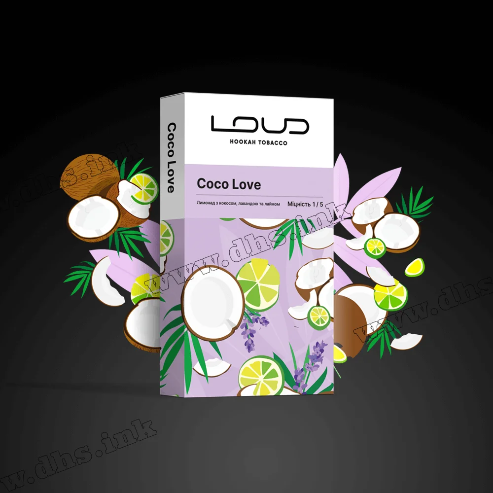 Табак Loud (Лауд) light - Coco Love (Кокос, Лаванда, Лайм) 200г