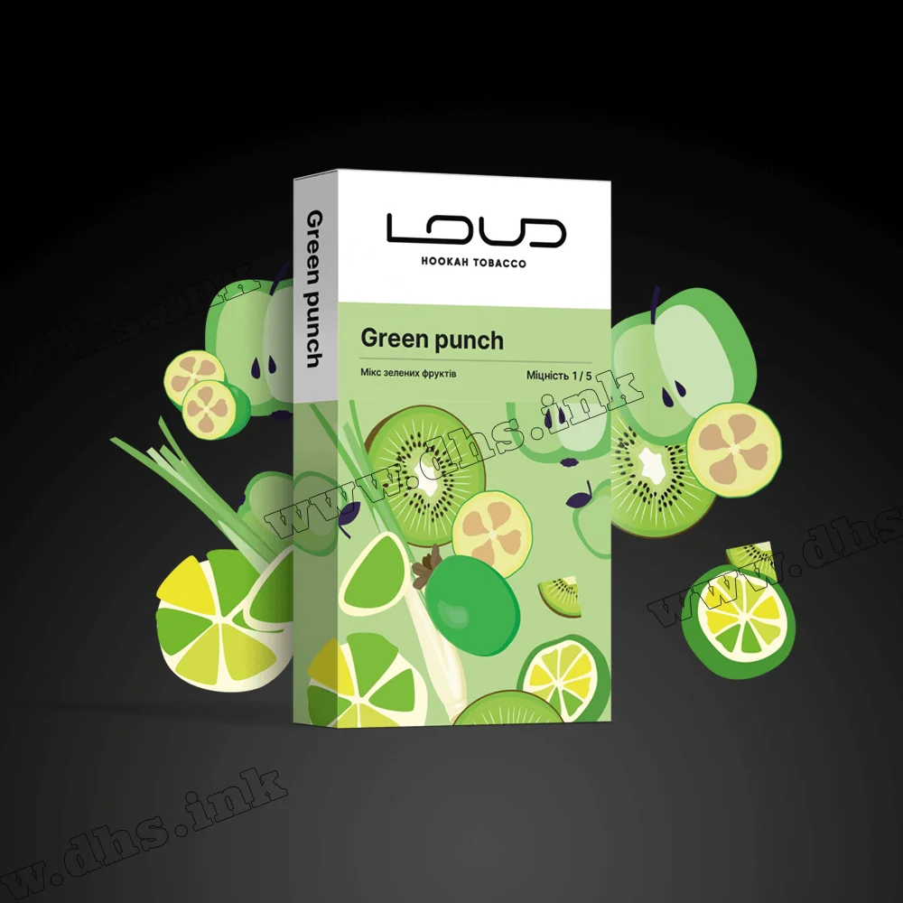 Тютюн Loud (Лауд) light - Green Punch (Яблуко, Ківі, Лайм) 200г