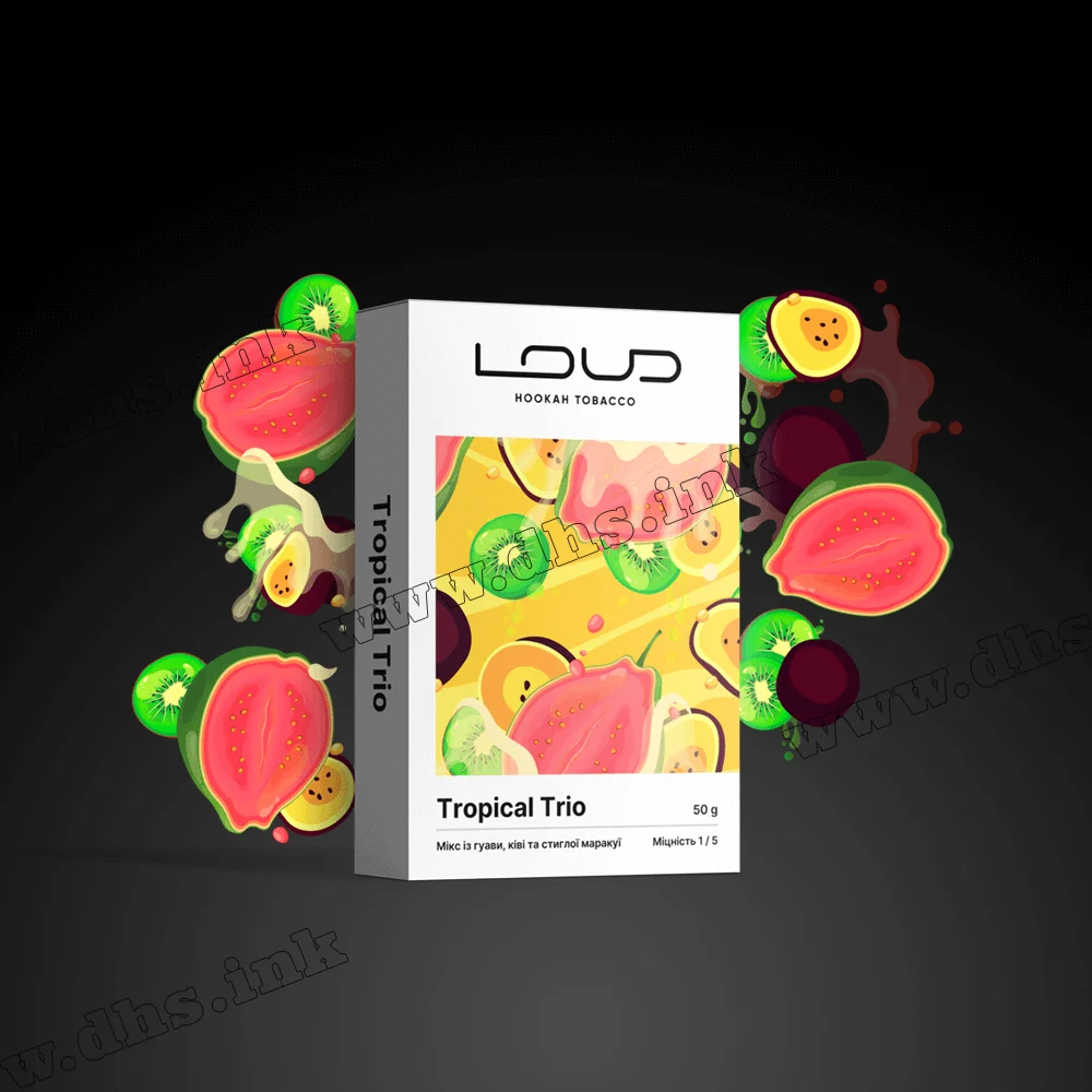 Табак Loud (Лауд) light - Tropical Trio (Гуава, Киви, Маракуйя) 50г