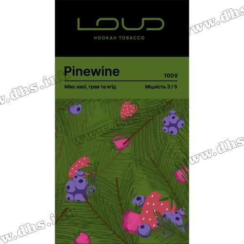 Тютюн Loud (Лауд) - Pinewine (Ягоди, Хвоя) 100г