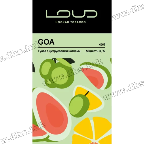 Табак Loud (Лауд) - Goa (Гуава, Грейпфрут, Лайм, Лимон) 40г