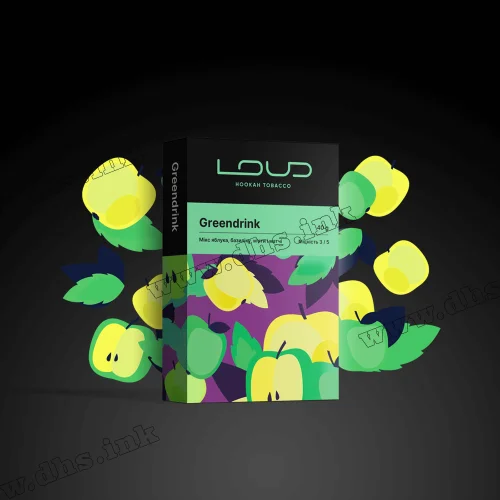 Табак Loud (Лауд) - Greendrink (Яблоко, Базилик, Мята, Матча) 200г Табак Loud (Лауд) - Greendrink (Яблоко, Базилик, Мята, Матча) 200г
